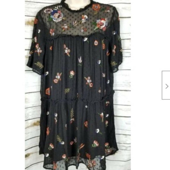 Zara Dresses & Skirts - Zara baby doll embroidered tunic size large